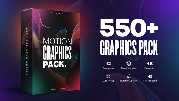 550个时尚文字标题排版设计图文组合宣传转场LOGO背景动画Motion Graphics Pack – Compiled V2.1-数艺帮-影视后期3D动画创意设计资源网