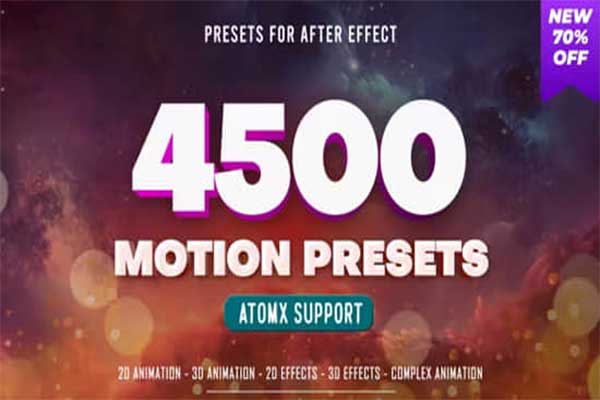 AE脚本4500种动态图形文本动画预设 Motion Presets AE-数艺帮-影视后期3D动画创意设计资源网