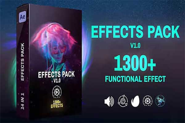 1300组无缝转场粒子特效文字动画预设合集 Effects Pack V2